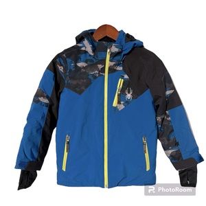 SPYDER ski jacket boy 8 years removable hood warm